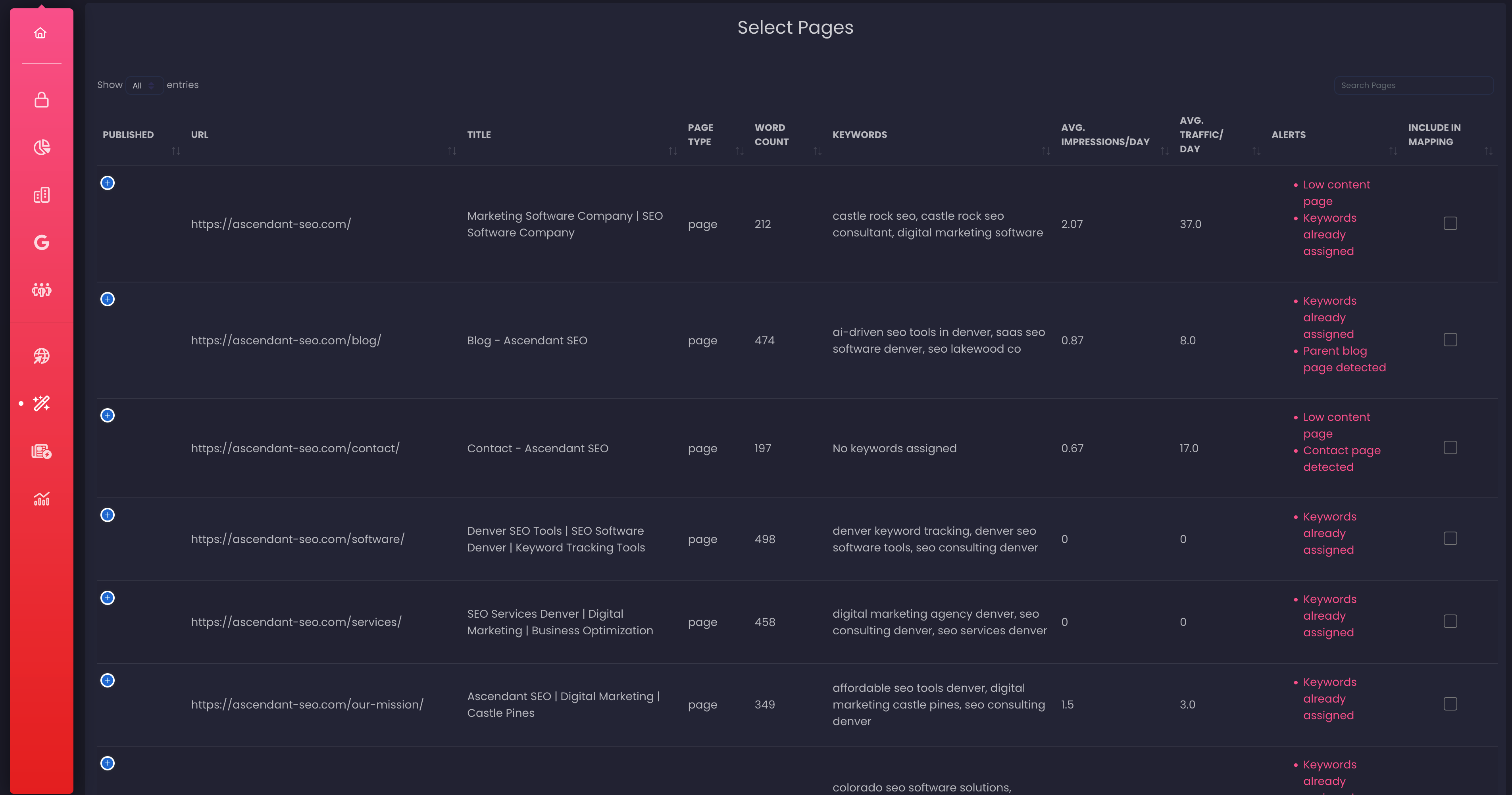 keyword mapping preview